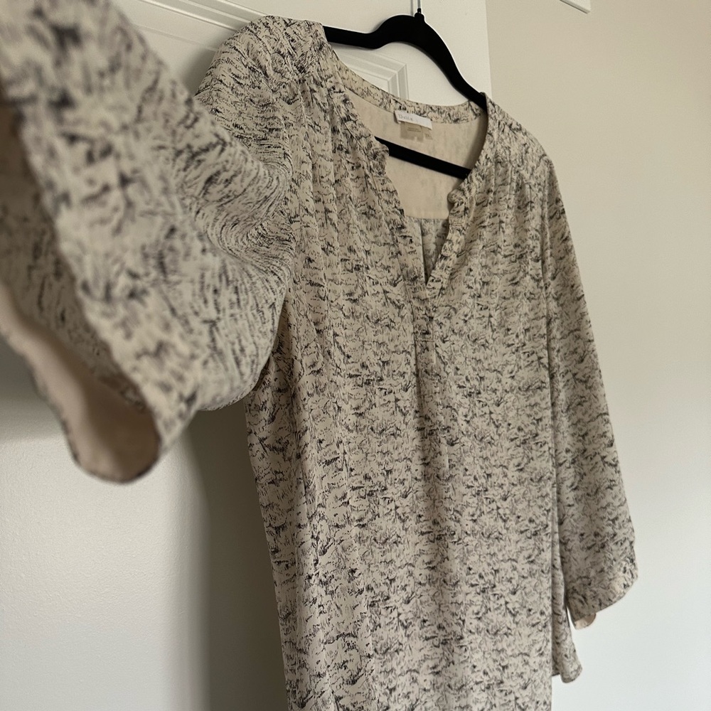 Dalia patterned three quarter sleeve blouse
